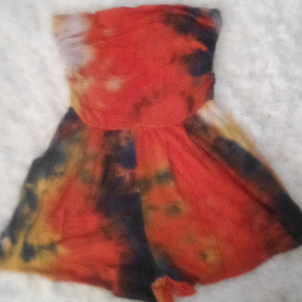 Multicolored short romper